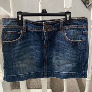SO denim mini skirt